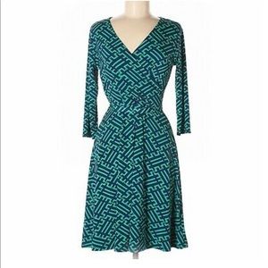 Jersey faux wrap dress